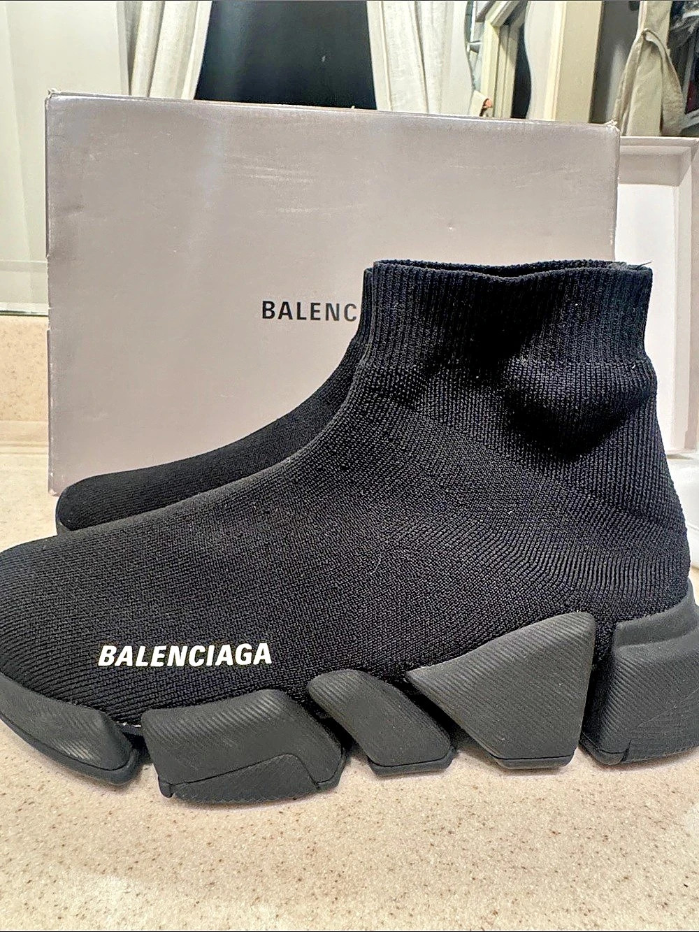 Balenciaga Speed Trainer Tess S. Gomma Knit Sneakers EU 36